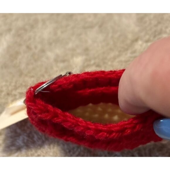 Crochet Keychain Coin Purse Card Holder Set Of 6 With Clip Hook 2.75 X 2.75 " - Picture 2 of 7